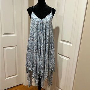 Goa Beachwear by Japna, womans, blue & pink, sleeveless, cover up. Size medium.